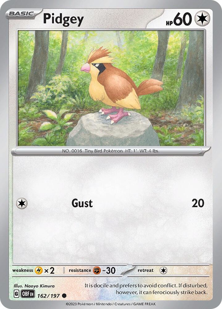 Pidgey #162 - Obsidian Flames