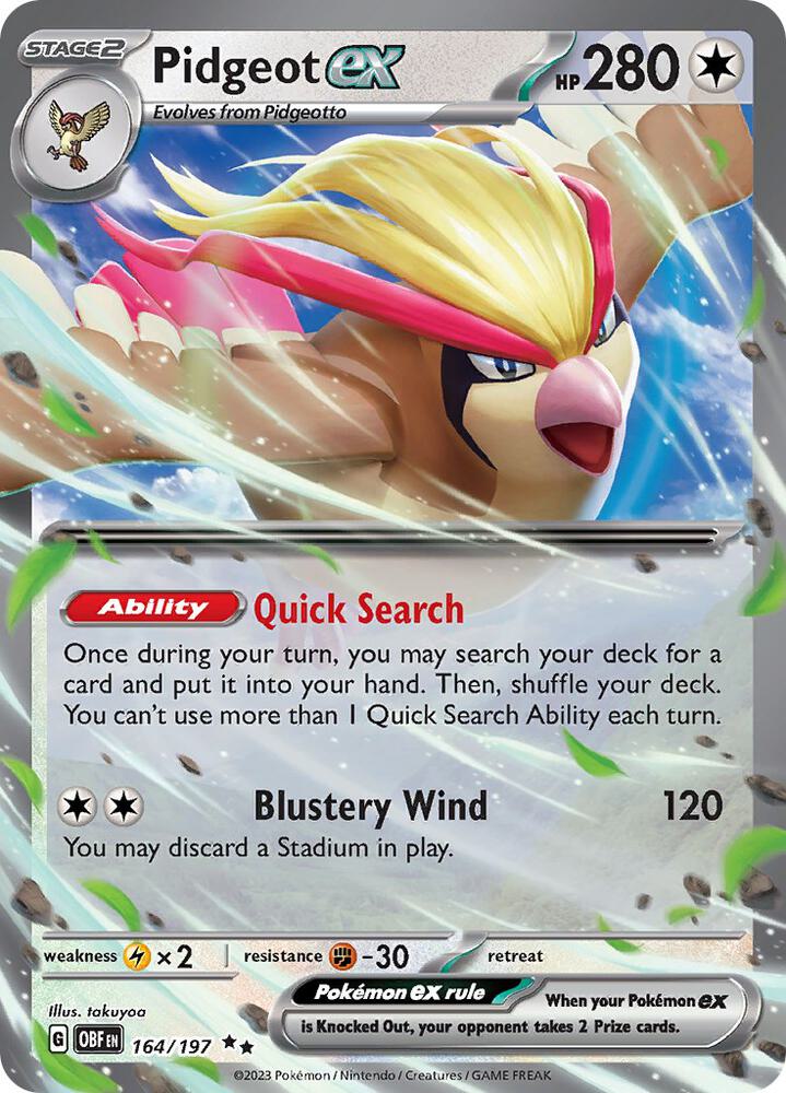 Pidgeot ex #164 - Obsidian Flames