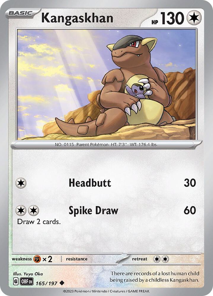 Kangaskhan #165 - Obsidian Flames