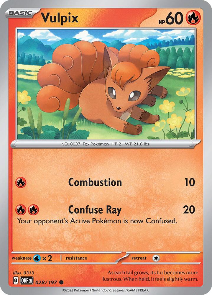 Vulpix #28 - Obsidian Flames