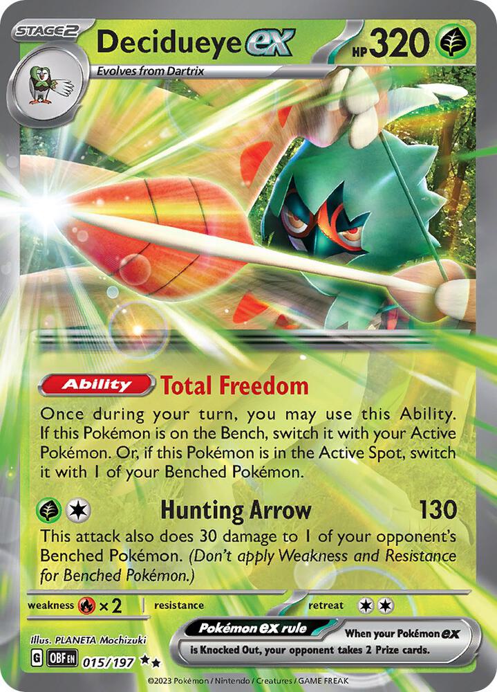 Decidueye ex #15 - Obsidian Flames
