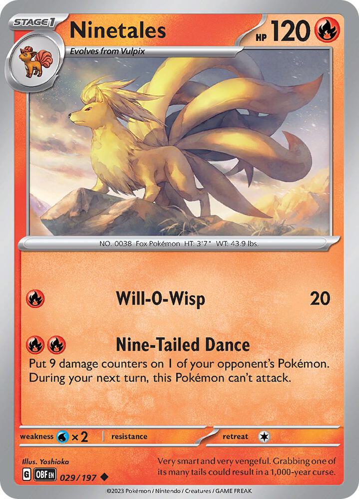 Ninetales #29 - Obsidian Flames