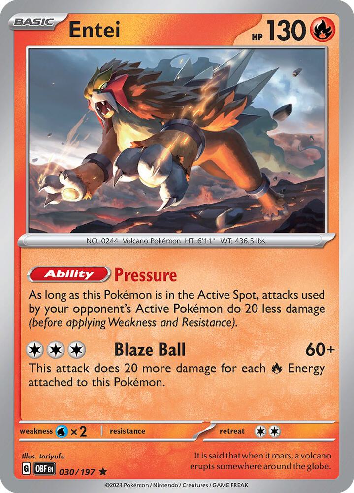 Entei #30 - Obsidian Flames