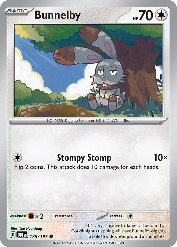 Bunnelby #175 - Obsidian Flames