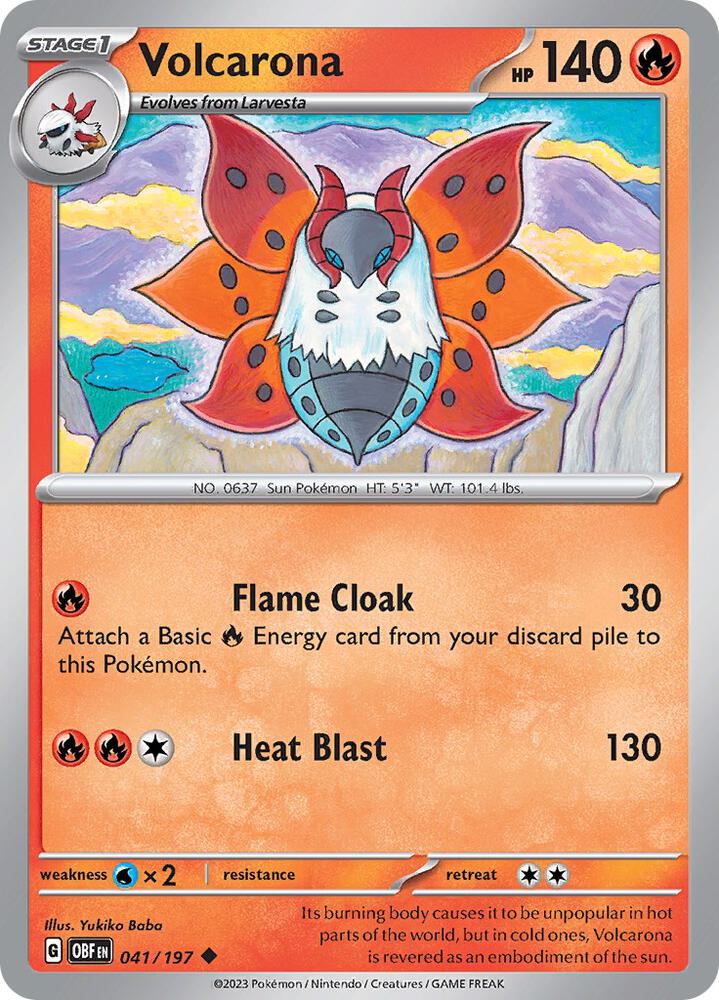 Volcarona #41 - Obsidian Flames