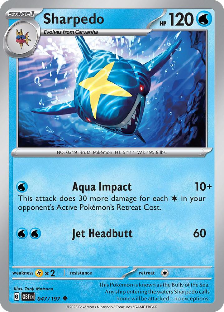 Sharpedo #47 - Obsidian Flames