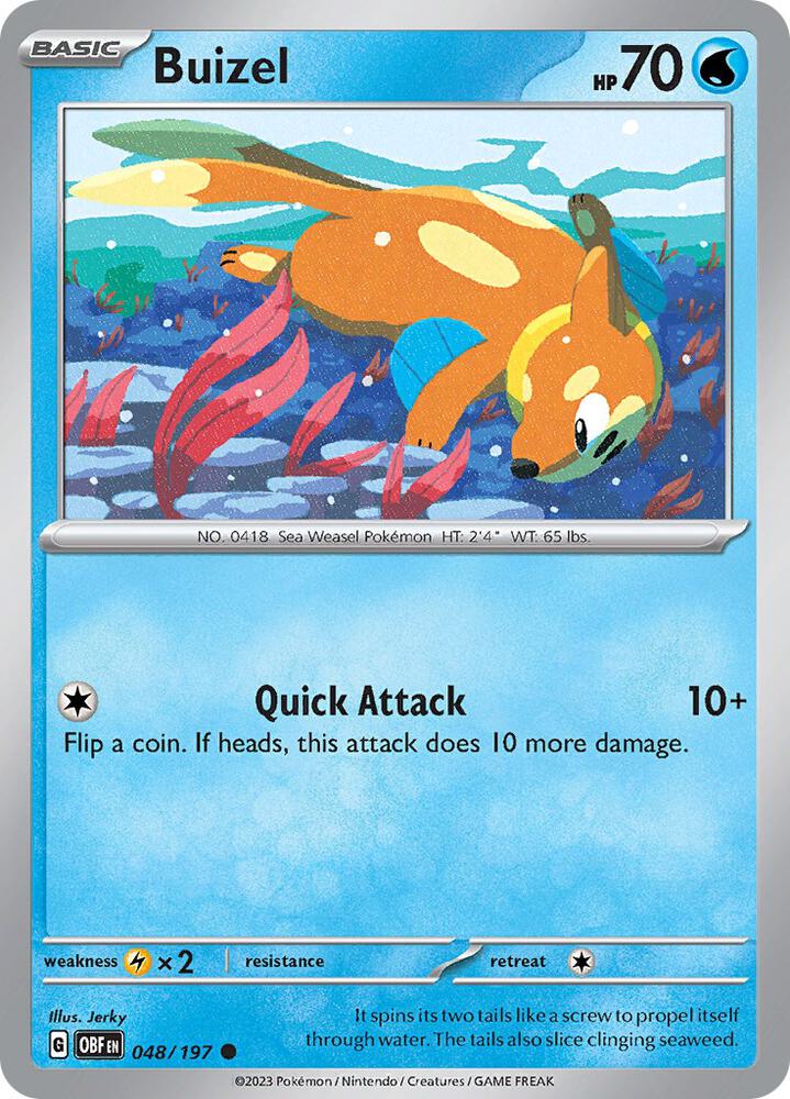 Buizel #48 - Obsidian Flames