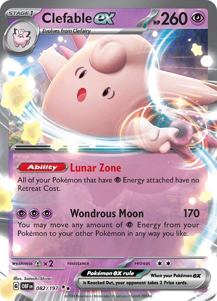 Clefable ex #82 - Obsidian Flames