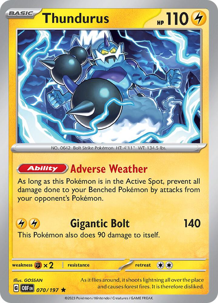 Thundurus #70 - Obsidian Flames