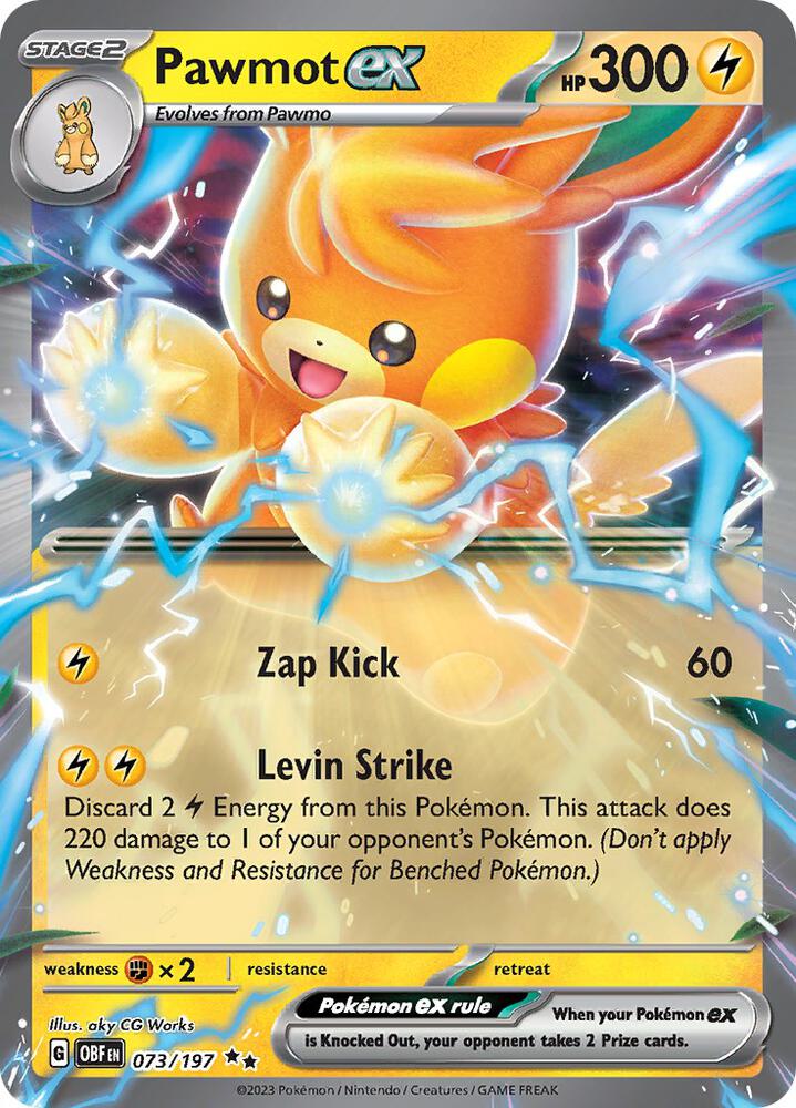 Pawmot ex #73 - Obsidian Flames