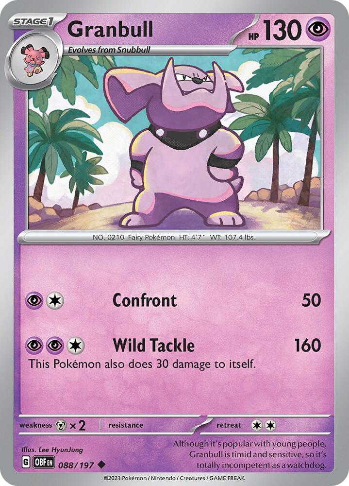 Granbull #88 - Obsidian Flames