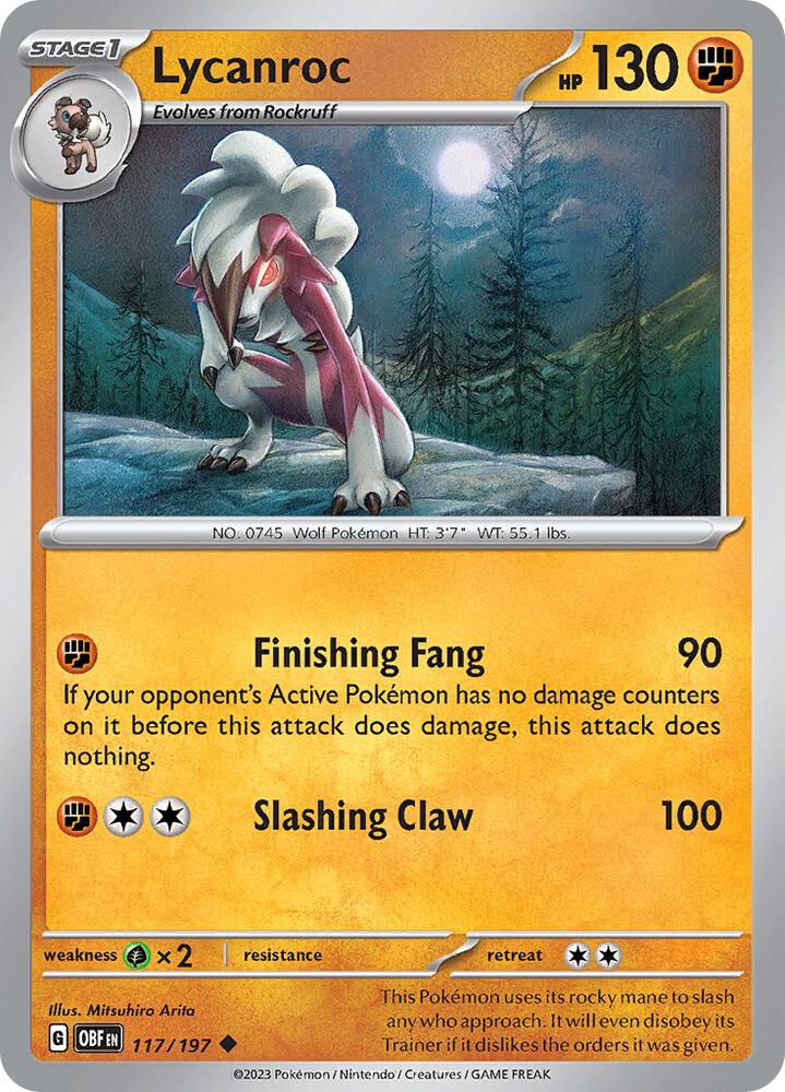 Lycanroc #117 - Obsidian Flames