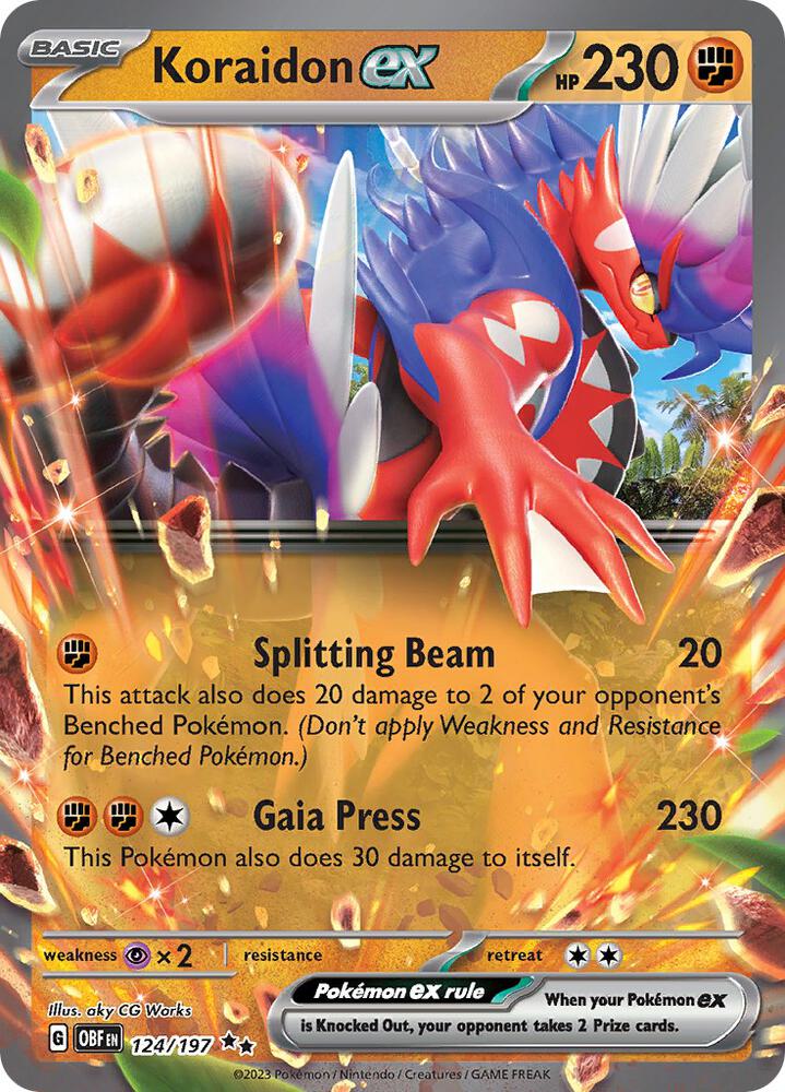Koraidon ex #124 - Obsidian Flames