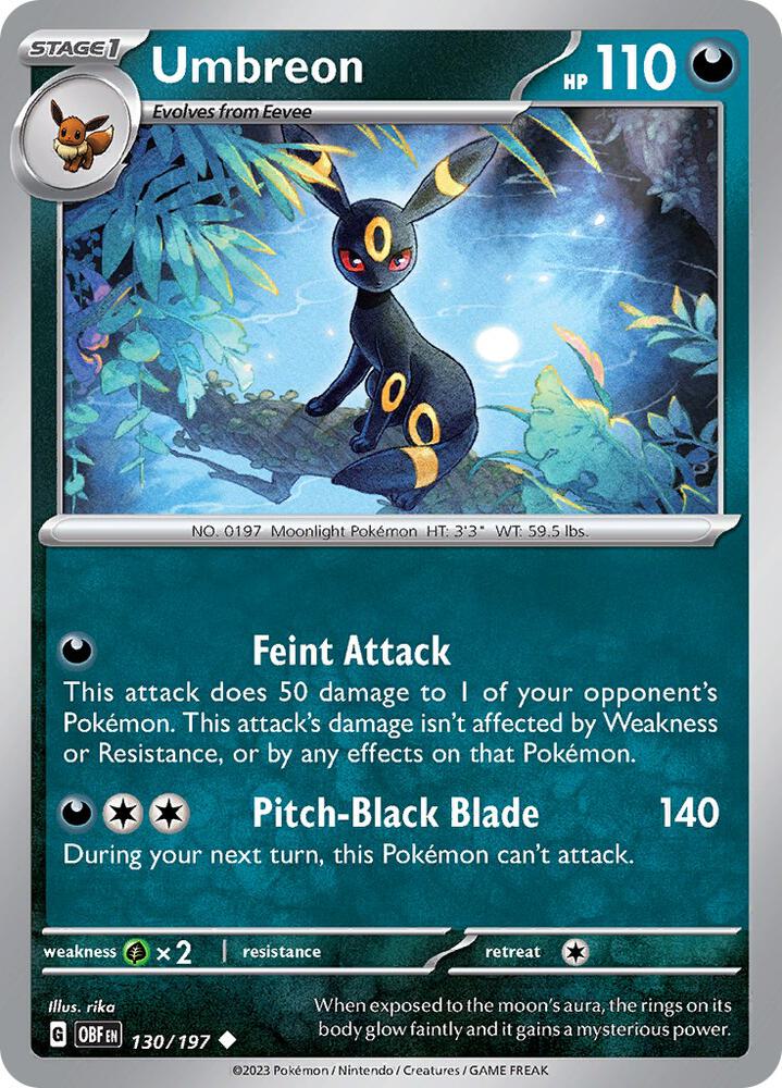 Umbreon #130 - Obsidian Flames