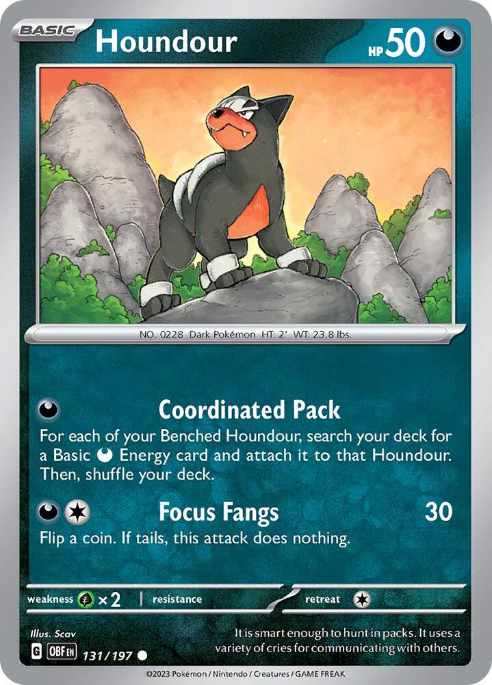 Houndour #131 - Obsidian Flames