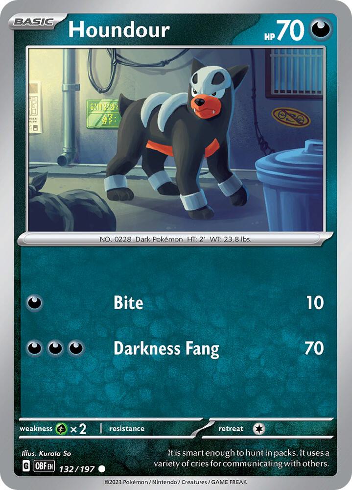 Houndour #132 - Obsidian Flames