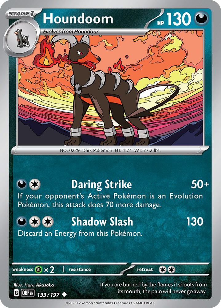 Houndoom #133 - Obsidian Flames