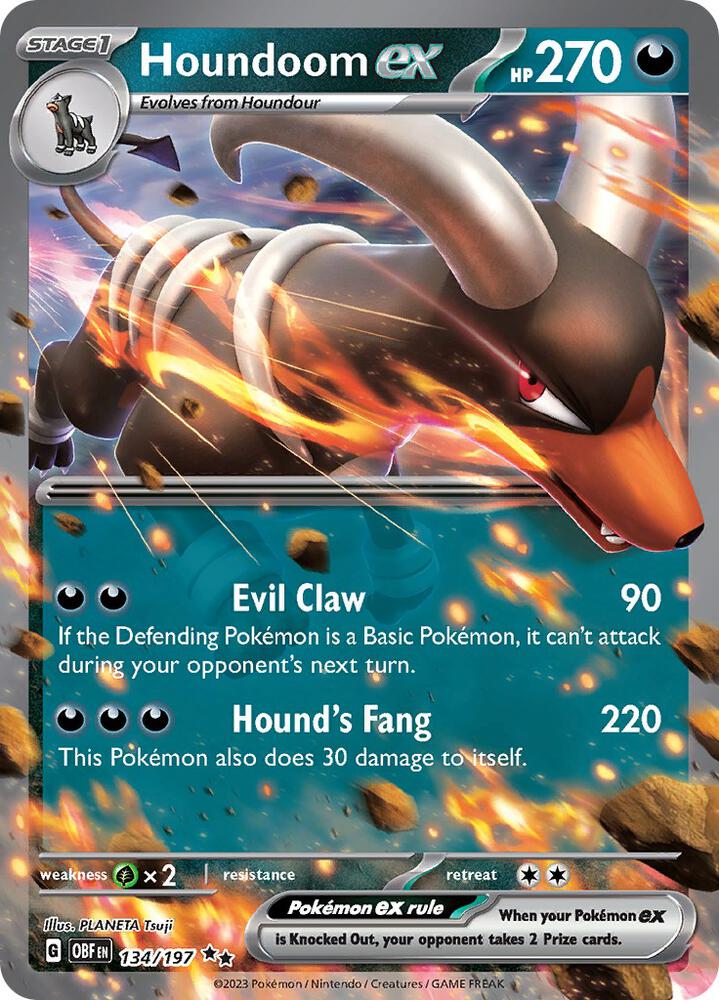 Houndoom ex #134 - Obsidian Flames