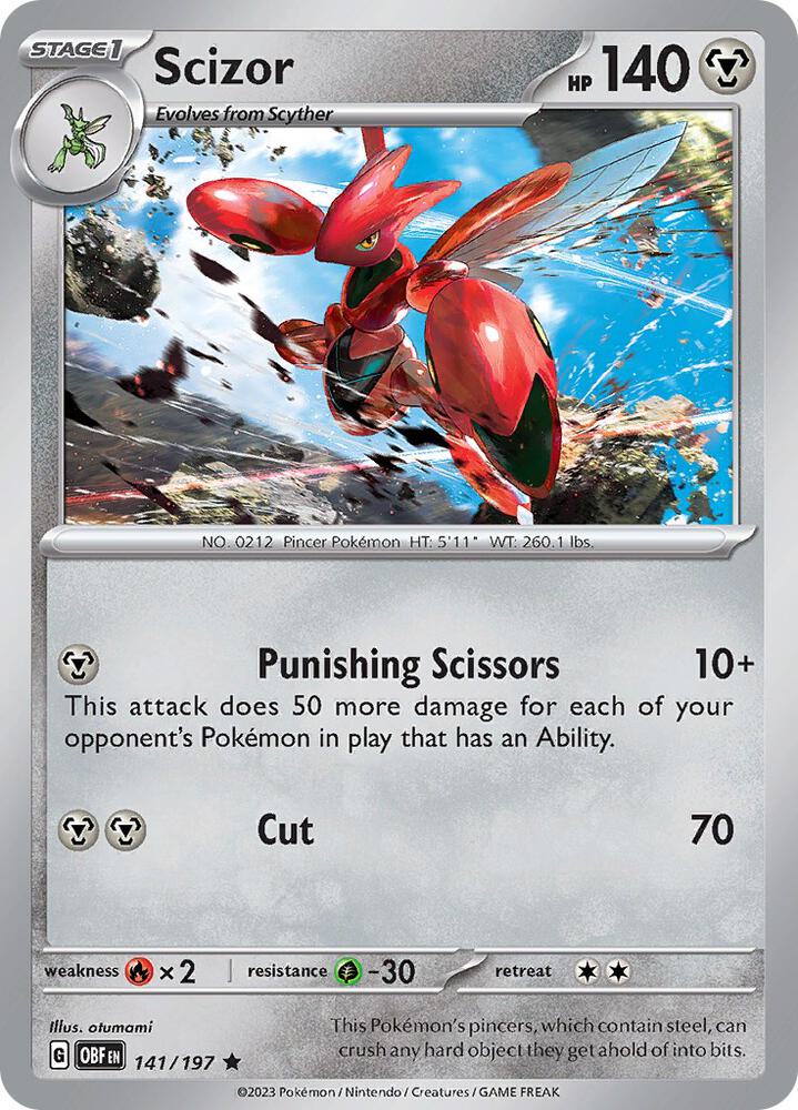 Scizor #141 - Obsidian Flames