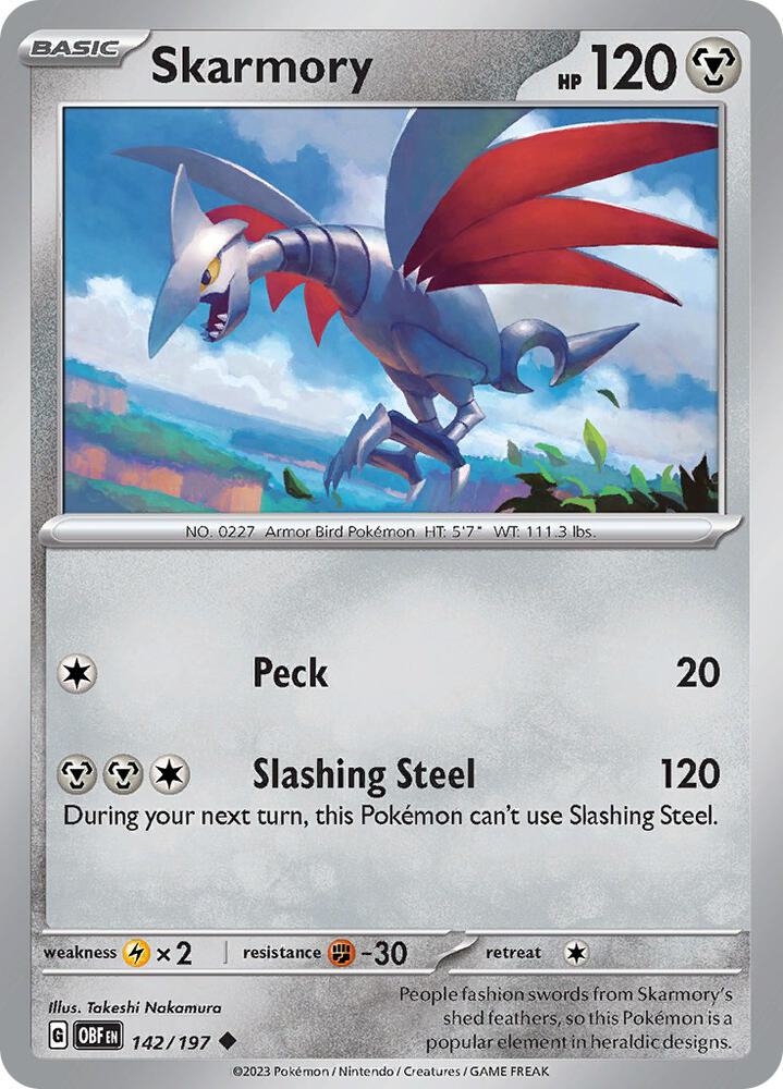 Skarmory #142 - Obsidian Flames