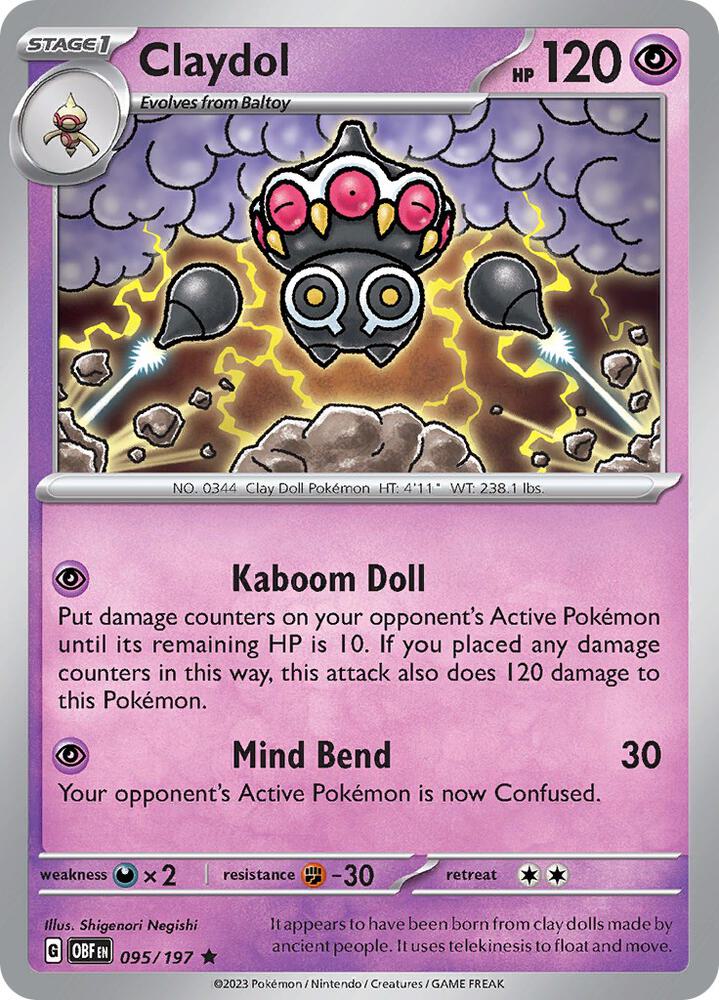 Claydol #95 - Obsidian Flames
