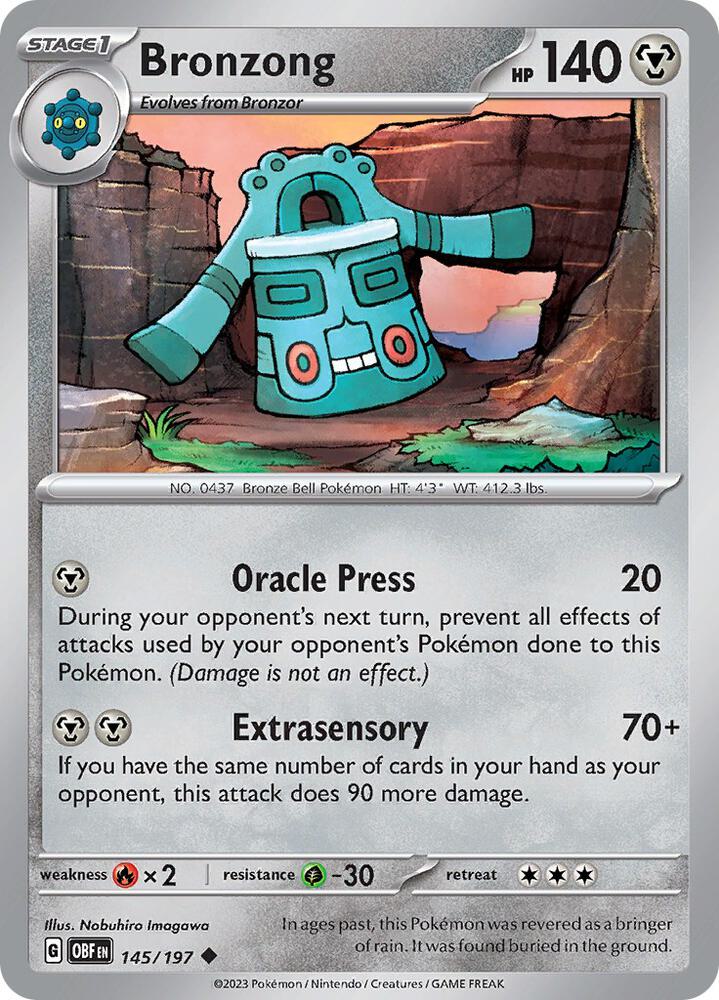 Bronzong #145 - Obsidian Flames