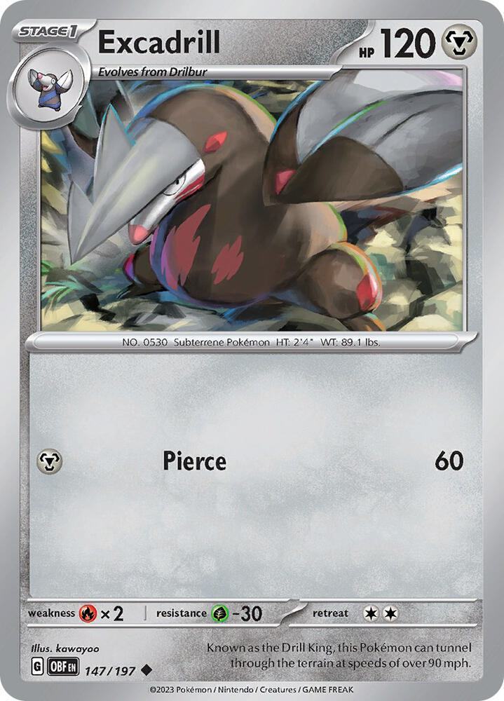 Excadrill #147 - Obsidian Flames
