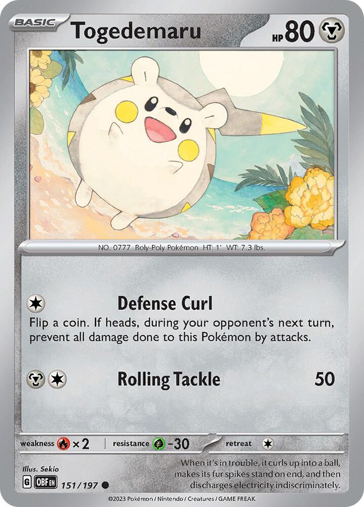 Togedemaru #151 - Obsidian Flames