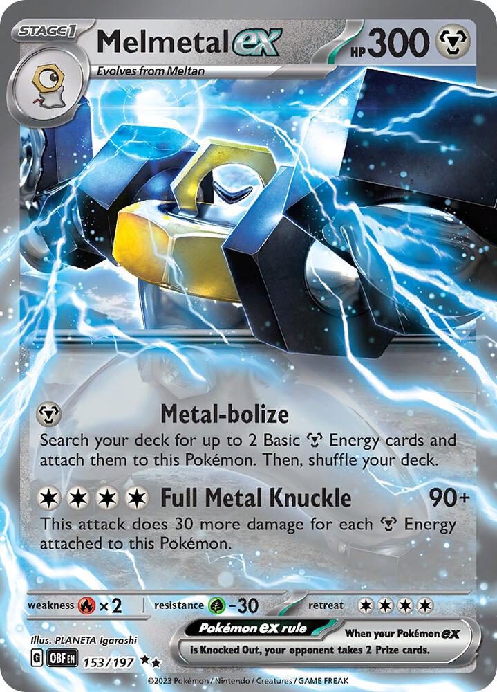 Melmetal ex #153 - Obsidian Flames