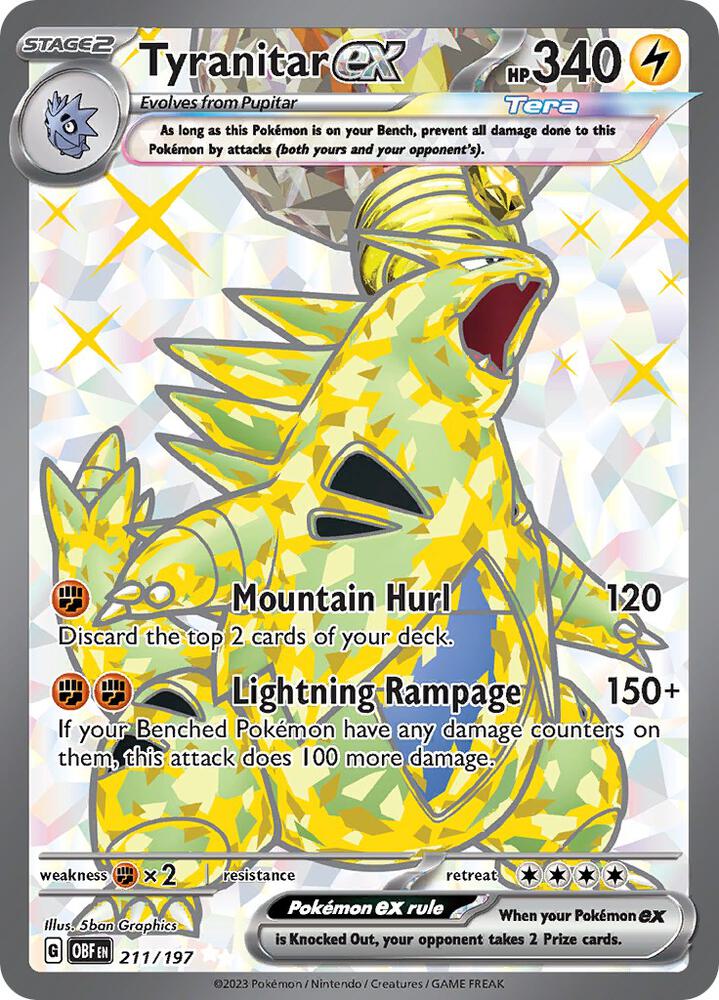 Tyranitar ex #211 - Obsidian Flames