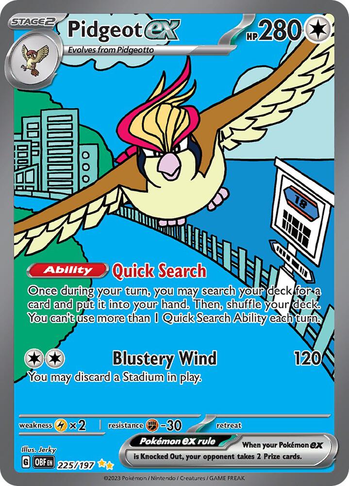 Pidgeot ex #225 - Obsidian Flames