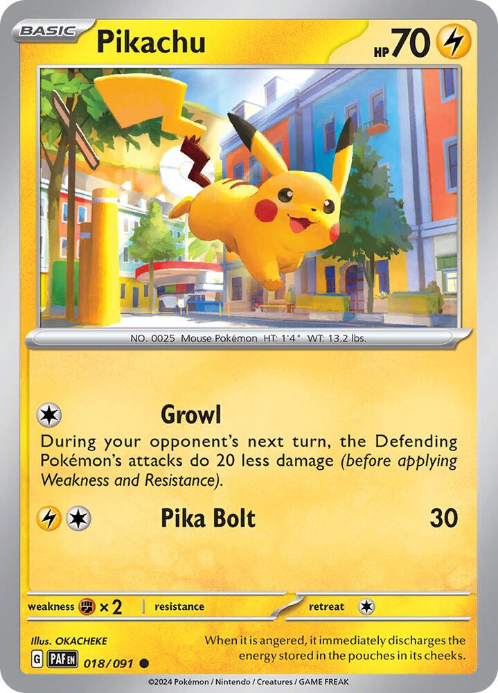 Pikachu #18 - Paldean Fates