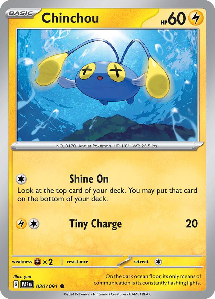 Chinchou #20 - Paldean Fates
