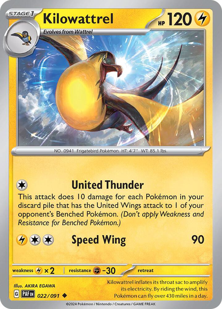Kilowattrel #22 - Paldean Fates