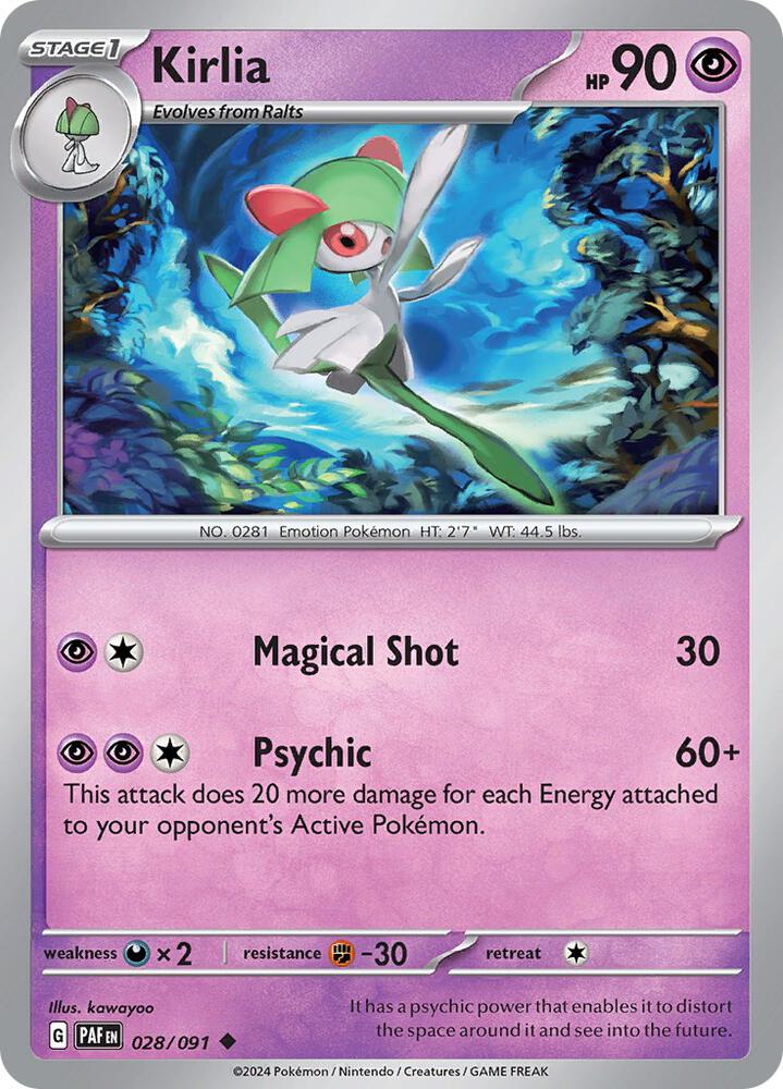 Kirlia #28 - Paldean Fates