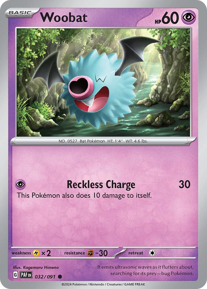 Woobat #32 - Paldean Fates