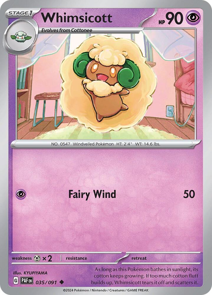 Whimsicott #35 - Paldean Fates