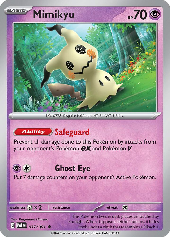 Mimikyu #37 - Paldean Fates