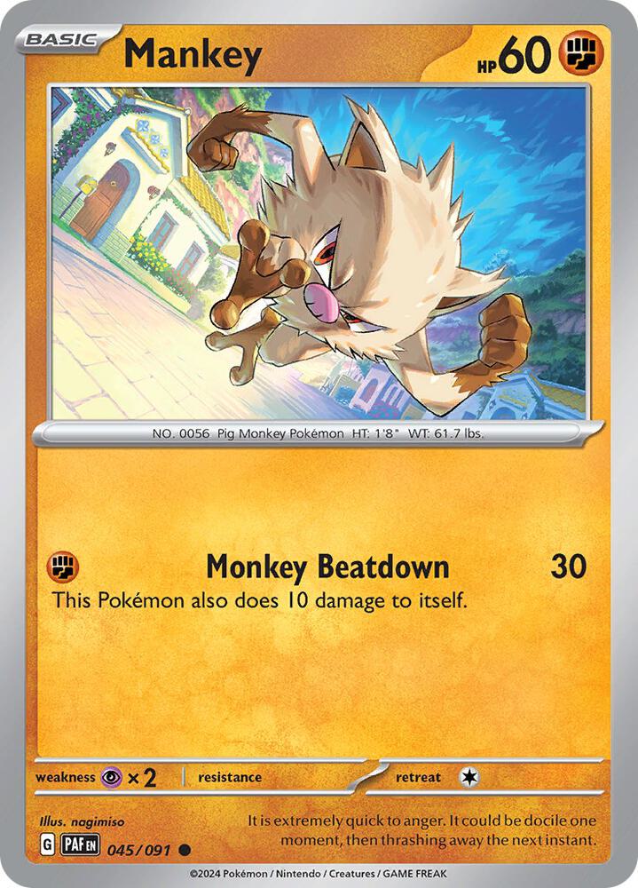 Mankey #45 - Paldean Fates