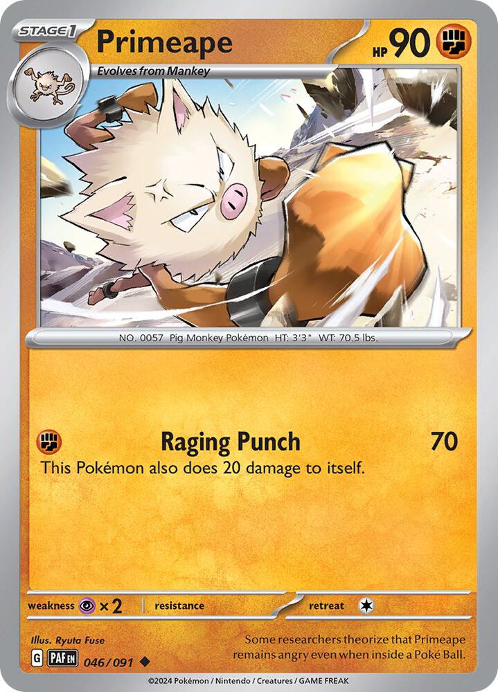 Primeape #46 - Paldean Fates