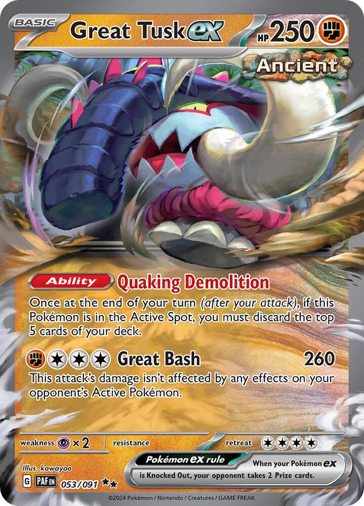 Great Tusk ex #53 - Paldean Fates