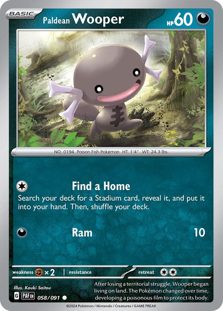 Paldean Wooper #58 - Paldean Fates