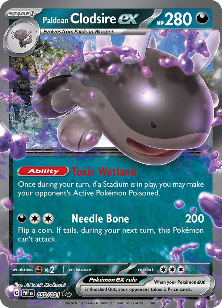 Paldean Clodsire ex #59 - Paldean Fates
