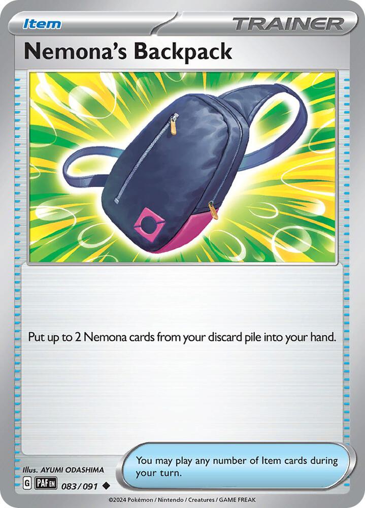 Nemona's Backpack #83 - Paldean Fates