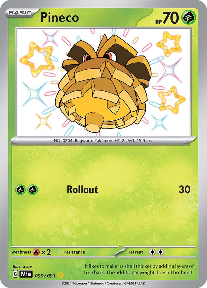 Pineco #99 - Paldean Fates