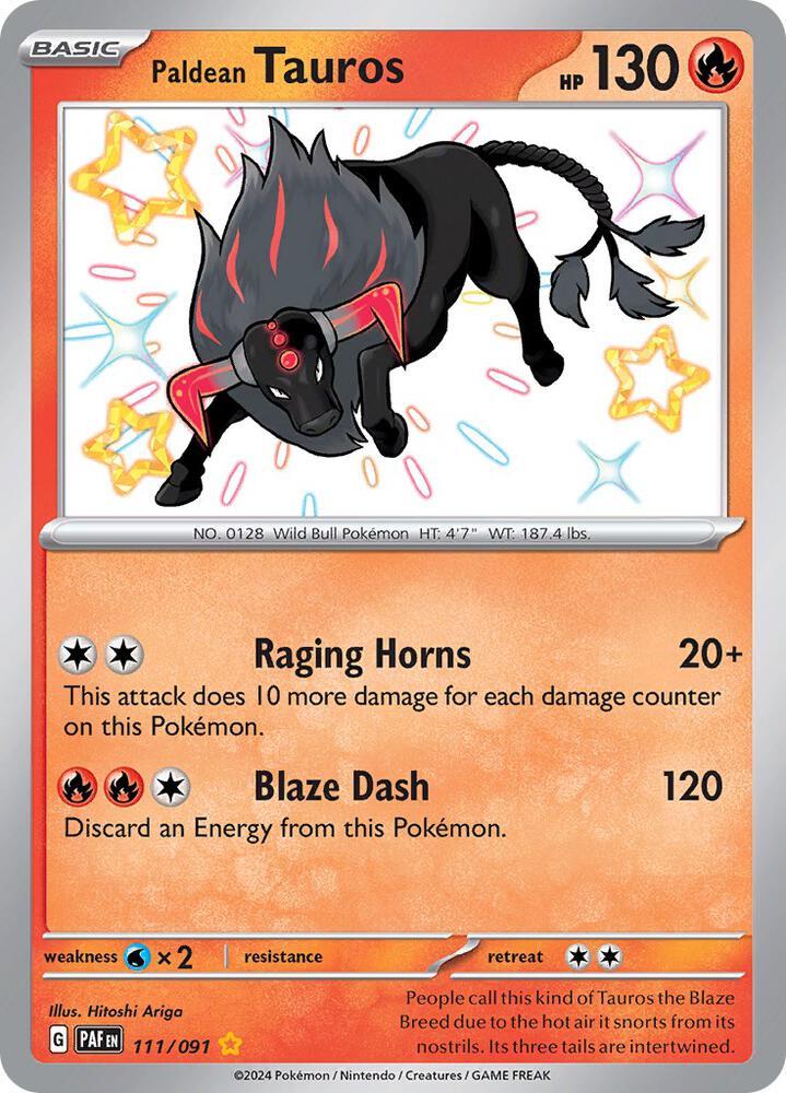 Paldean Tauros #111 - Paldean Fates