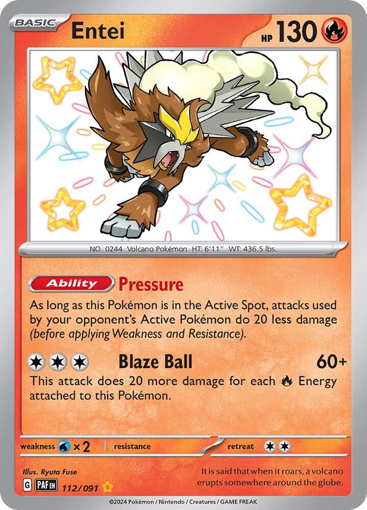 Entei #112 - Paldean Fates