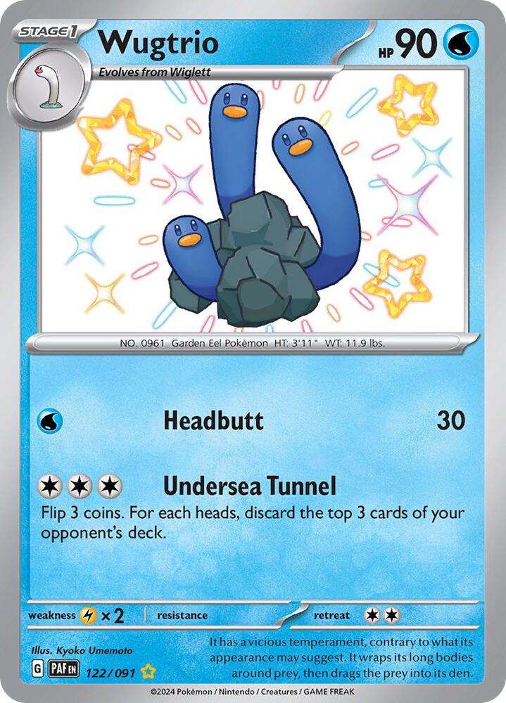 Wugtrio #122 - Paldean Fates