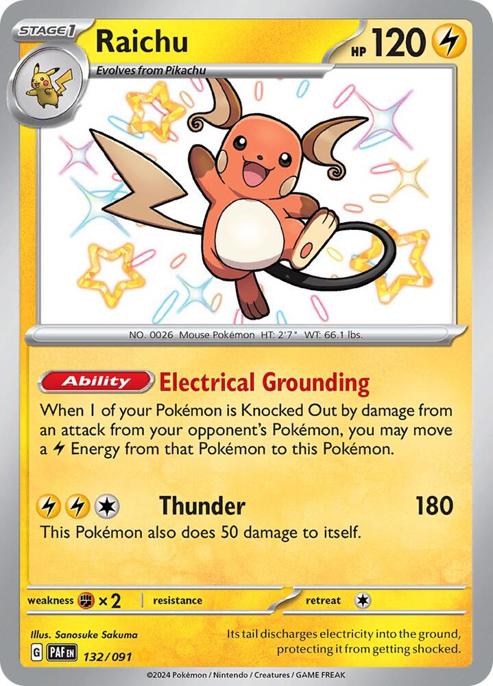 Raichu #132 - Paldean Fates