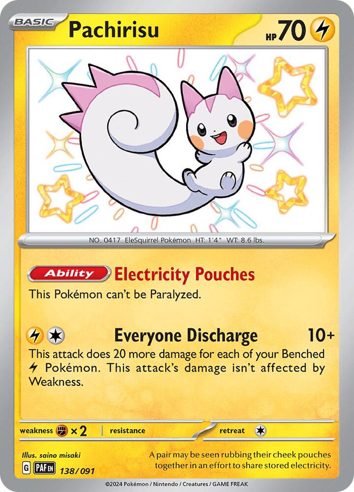 Pachirisu #138 - Paldean Fates